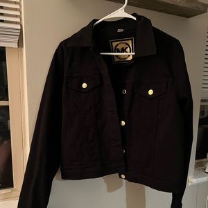 Micheal Kors black denim crop jacket - NWOT